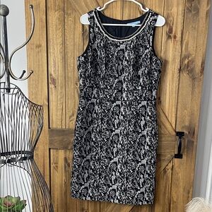 Antonio Melani Elegant Black and White Sleeveless Dress. Size 10
